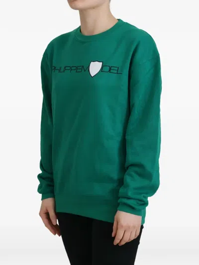 Philippe Model Green Printed Long Sleeves Pullover Sweater In Green