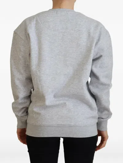 Philippe Model Gray Printed Long Sleeves Pullover Sweater In Gray