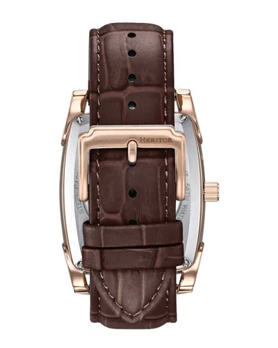 Heritor Automatic Valentin Mens Automatic Watch With Date In Brown