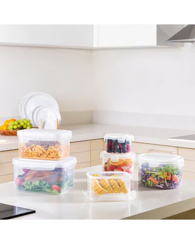 Sorbus 3-pack Stackable Plastic Food Storage Containers In Transparent