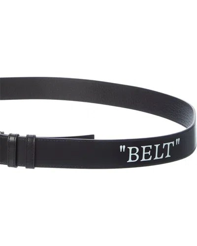 Off-white ™ Leather Belt In Black
