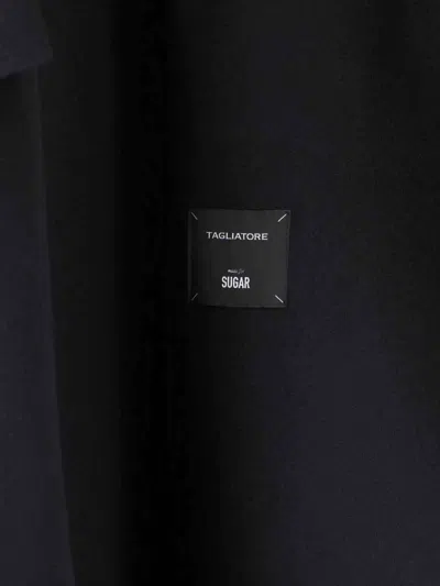 Tagliatore Structured Double-breasted Jacket With Flap Pockets In Black