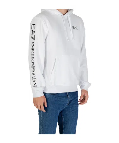 Ea7 Long-sleeve Sweatshirt In White
