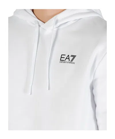 Ea7 Long-sleeve Sweatshirt In White