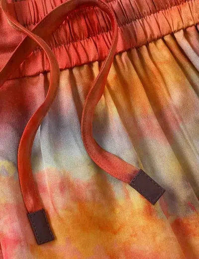 Zimmermann Drawstring Shorts In Orange