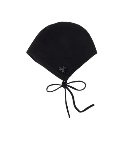 Simone Rocha Crystal-embellished Hat In Black