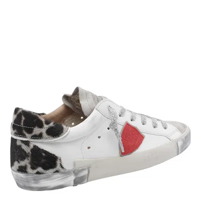 Philippe Model Prsx Leopard-print Sneakers In White