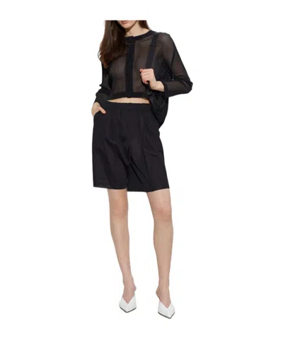 Issey Miyake Buttoned Cardigan In Black