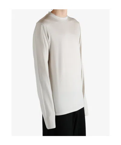Rier Wool Long-sleeved T-shirt In White