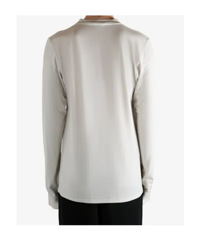 Rier Wool Long-sleeved T-shirt In White