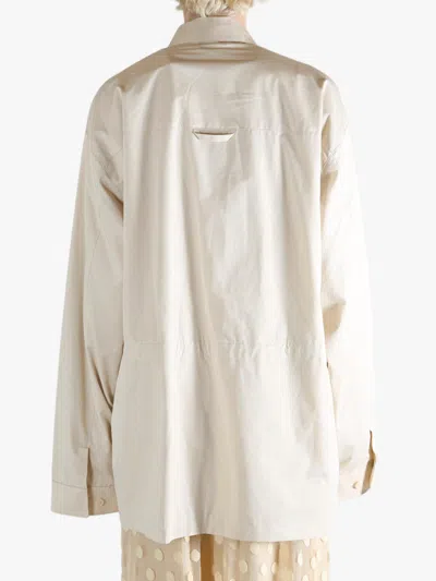 Rier Multi-pocket Zip-up Coat In Brown