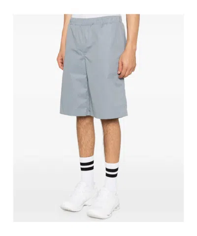 Rier Elasticated Cotton Bermuda Shorts In Gray