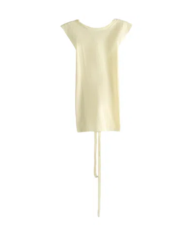 Rier Tied Open Back T-shirt In White