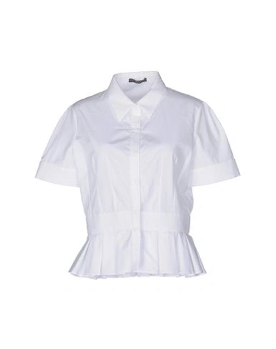 Alexander Mcqueen Solid Color Shirts & Blouses In White
