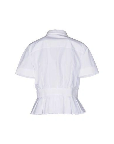Shop Alexander Mcqueen Solid Color Shirts & Blouses In White