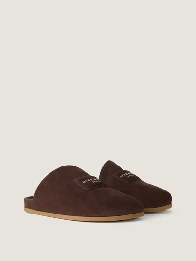 Givenchy Puffy Mules In Suede In Brown