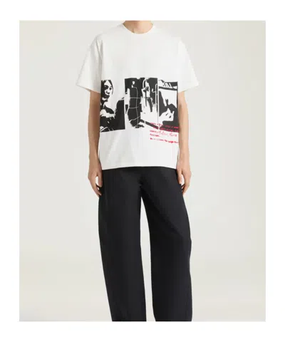 Givenchy T-shirt In Cotton With Photographic Negative Print In White