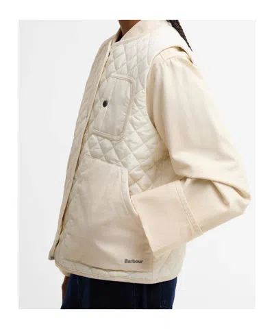Barbour Wetherby High Pile Fleece Jacket In Neutral