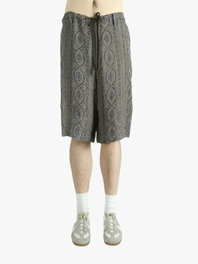 Uma Wang Pallor Patterned Drawstring Shorts In Multi