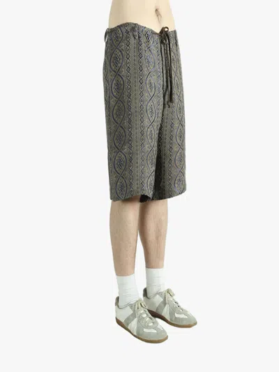 Uma Wang Pallor Patterned Drawstring Shorts In Multi