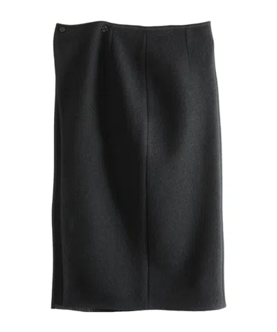 Rier Walker Wrap Skirt In Black