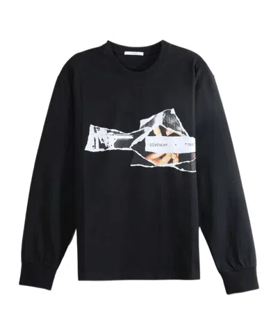 Givenchy Graphic Printed Long-sleeved T-shirt In Black