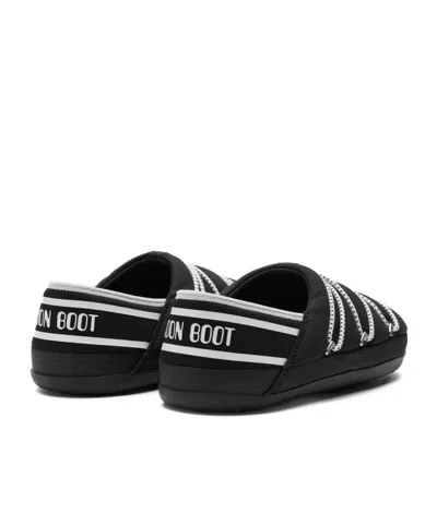 Moon Boot Embellished Slippers In Black