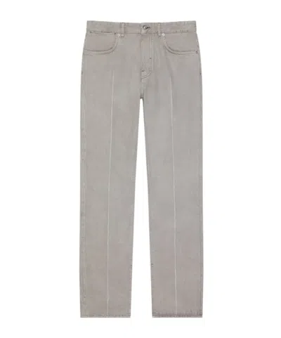 Givenchy Straight Fit Grey Jeans With Folded Effect In Gray
