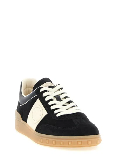 Valentino Upvillage Logo Sneakers Round Toe Rubber In Black