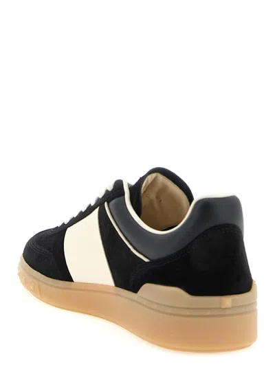 Valentino Upvillage Logo Sneakers Round Toe Rubber In Black