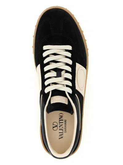 Valentino Upvillage Logo Sneakers Round Toe Rubber In Black