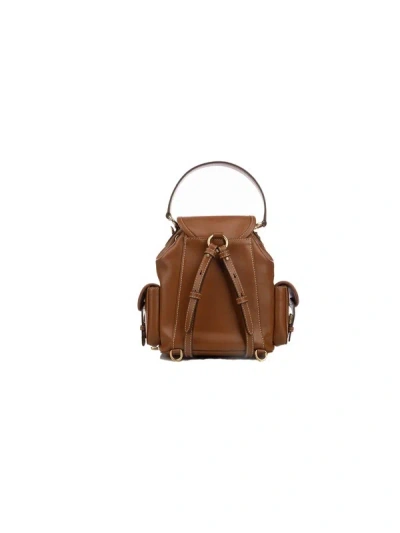 Miu Miu Flap Backpack In Blue