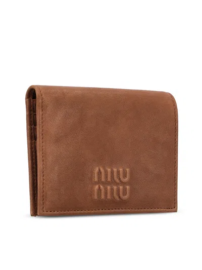 Miu Miu Logo Wallet In White