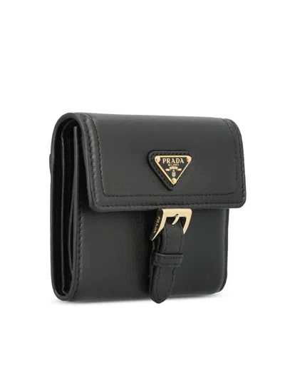 Prada Logo Wallet In Blue