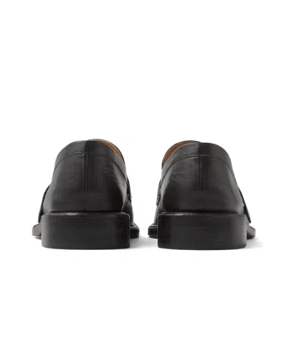 Versace Primo Leather Loafers In Black