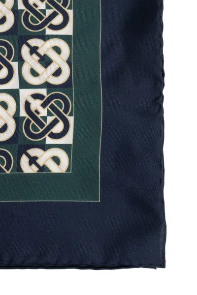 Casablanca Patterned Silk Scarf In Multi