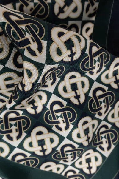 Casablanca Patterned Silk Scarf In Multi