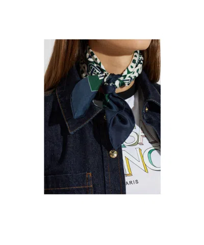 Casablanca Patterned Silk Scarf In Multi