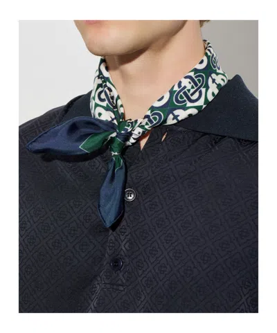 Casablanca Patterned Silk Scarf In Multi
