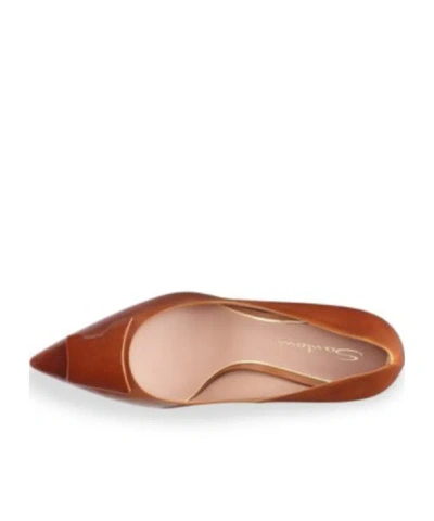 Santoni Leather High Heels In Brown