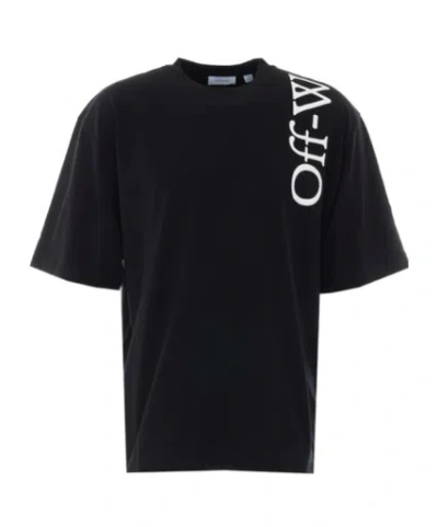 Off-white Off White Vertical Bookish Skate Cotton T-shirt In Black