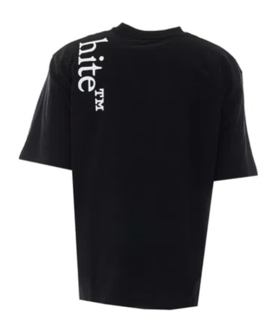 Off-white Off White Vertical Bookish Skate Cotton T-shirt In Black