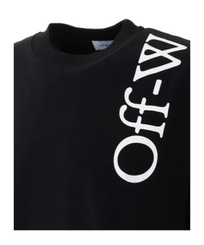 Off-white Off White Vertical Bookish Skate Cotton T-shirt In Black