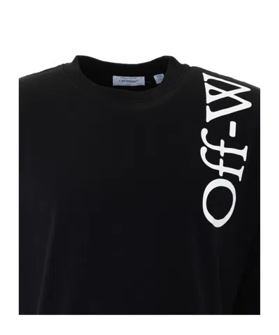 Off-white Off White Vertical Bookish Skate Cotton T-shirt In Black