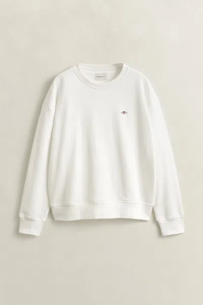 Gant Shield Sweatshirt In White