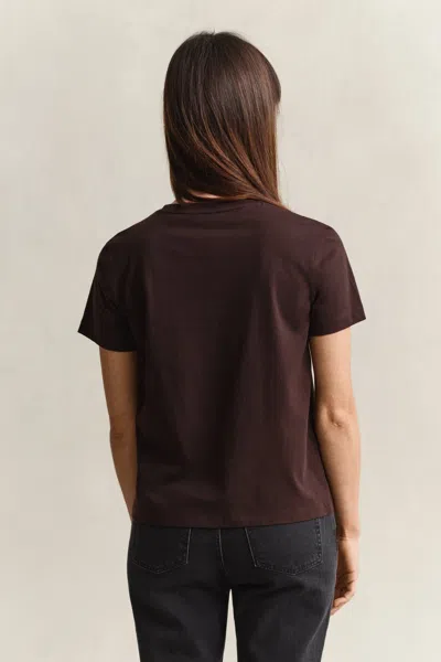 Gant Shield T-shirt In Brown