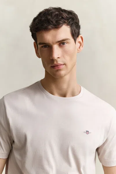 Gant Original Regular Shield T Shirt White In Black