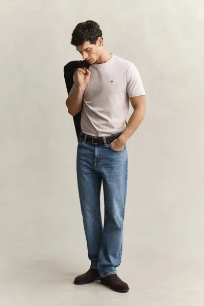 Gant Original Regular Shield T Shirt White In Black