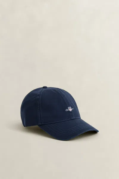 Gant Shield Cotton Twill Cap In Blue