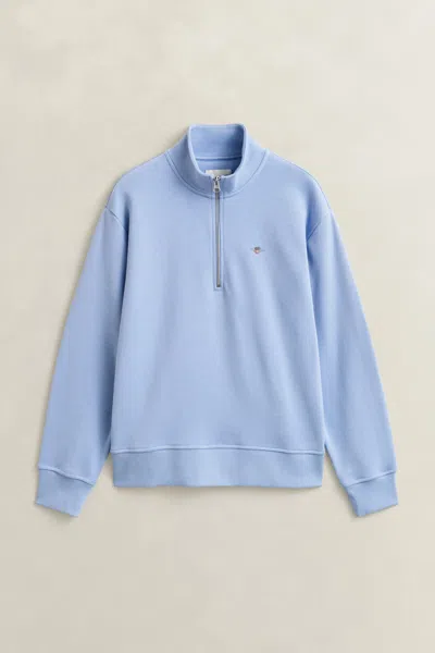 Gant Shield Half Zip Sweatshirt In Blue